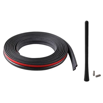

1pcs 4 Meter Z Type Adhesive Car Rubber Seal Sound & 1pcs 7 Inch Antenna Mast for 2009-2019 Dodge Stubby Antenna