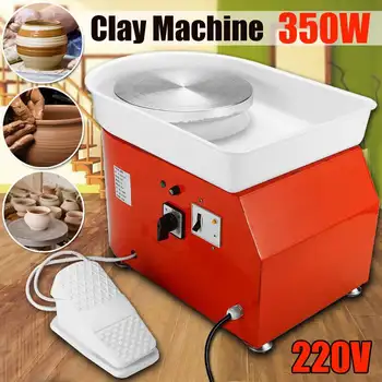 

110V220V 350W Miniature Electric Pottery Wheel Machine For Ceramic Foot Pedal Pottery Forming Machine Diy Clay Tool Ceramic Work
