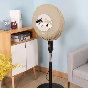 

Free Shipping Dust Cover Cotton Pastoral Style Electric Fan Cover Baby Kids Finger Protector Safty Durable Home Decor