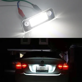 

2Pcs/Pair White License Plate Light Led Signal Lamps For Ford Fusion