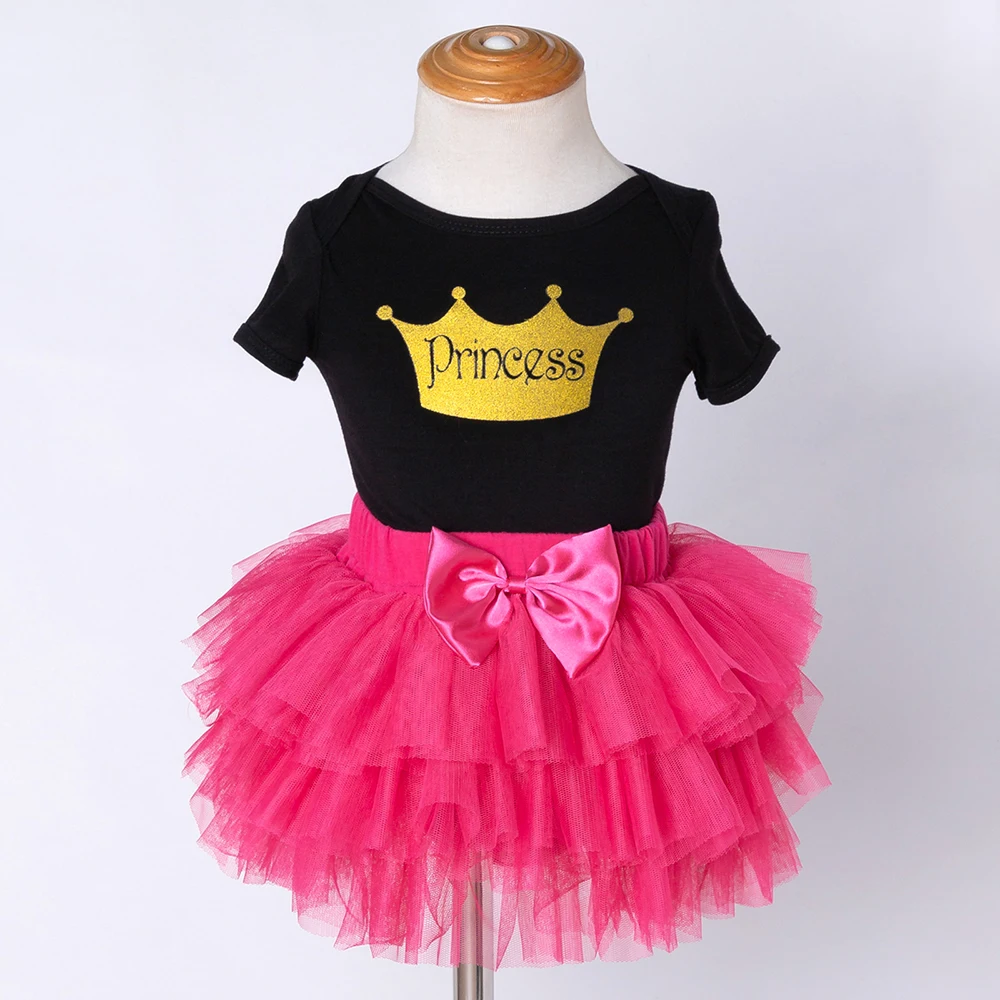 3Pcs Tutu Kids Newborn Romper Clothing Sets headband short-sleeved romper six-layer gauze dress bodysuit 0-2T Tutu Baby Clothes