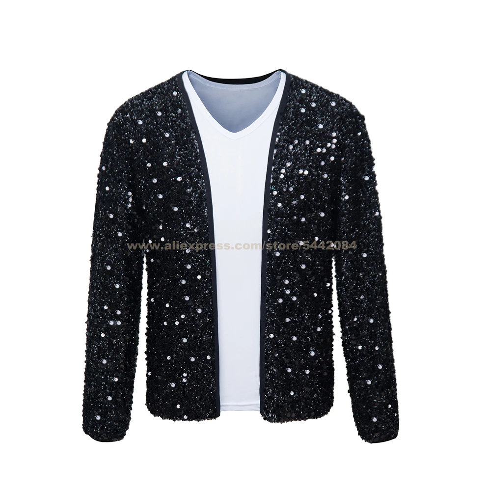 MJ Майкл Джексон куртка Billie джинсовое пальто Черная куртка и перчатка костюм для Хэллоуина карнавальный костюм реквизит коллекции 1BLJD025