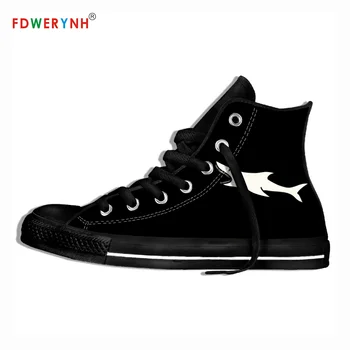 

Canvas Sneakers Design Animal Fish High Top Canvas Unisex Shoes