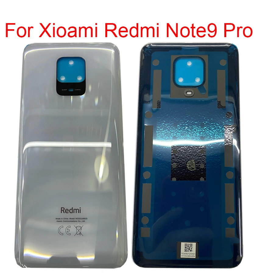 Оригинальный чехол для аккумулятора Xiaomi Redmi note 9 pro Задняя стеклянная панель