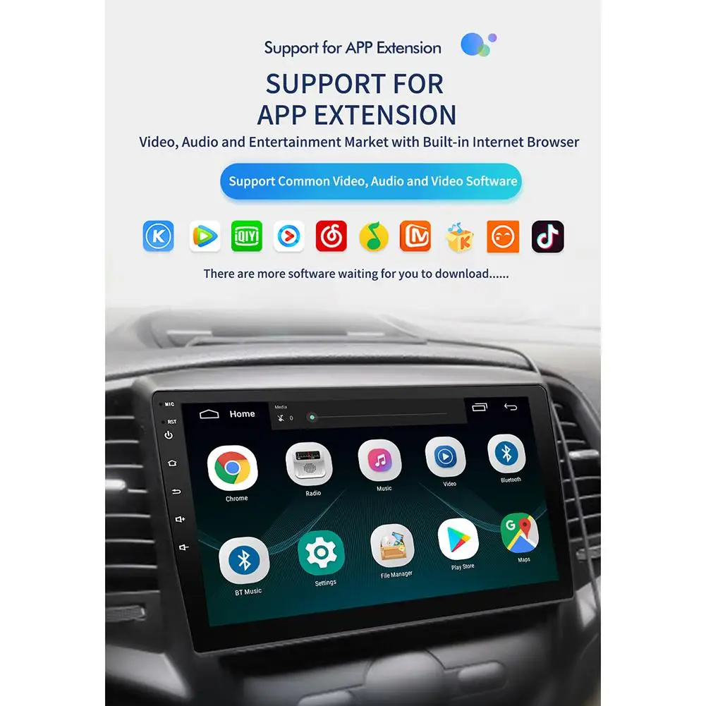  9/10.1 Inch Car Radio Android 8.1 HD Touch Screen Bluetooth GPS Navigation WIFI Internet Access Mul