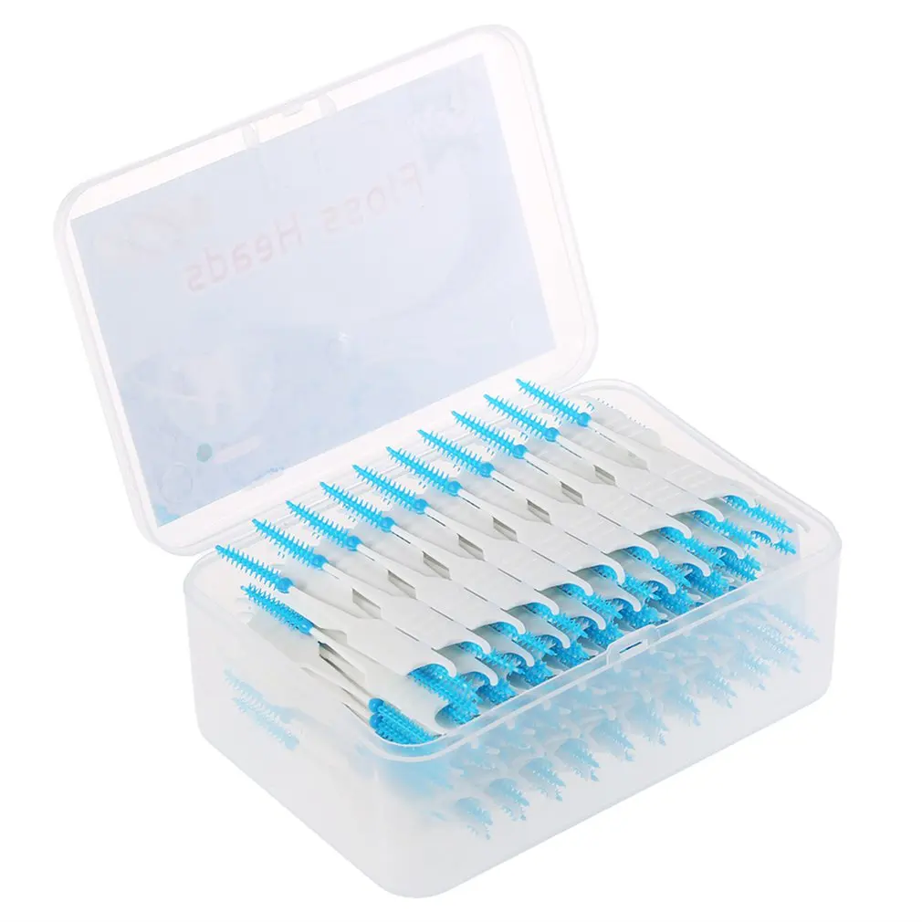 

200Pcs Soft Plastic Massage Gums Gingival Interdental Brush Toothpick Toothbrush Floss Dental Flosser Pick Tooth Clean Tool