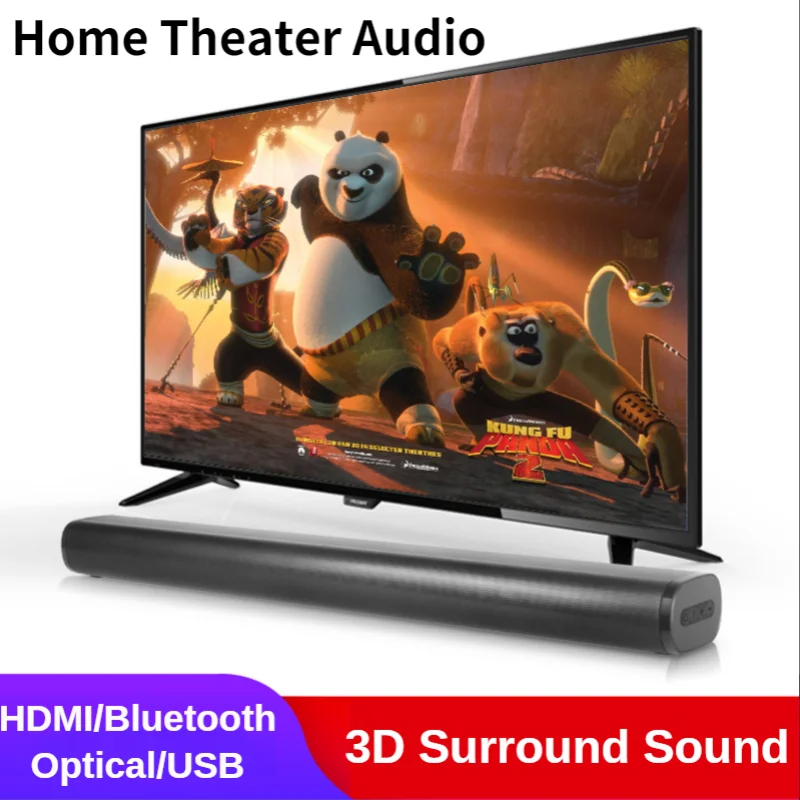 Buy 40W Soundbar for TV Bluetooth Speakers Surround Stereo Subwoofer Home Theatre System Support Optical Fiber RCA Remote Control