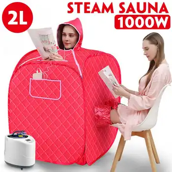

Portable Steam Sauna Steamer With Remote Controller Slimming Household Sauna Box Ease Insomnia Beneficial Full Body Healthy 2L