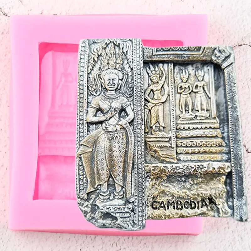 

3D Craft Egypt Stone Statue Silicone Molds DIY Fondant Cake Decorating Tools Soap Polymer Clay Candy Chocolate Gumpaste Moulds