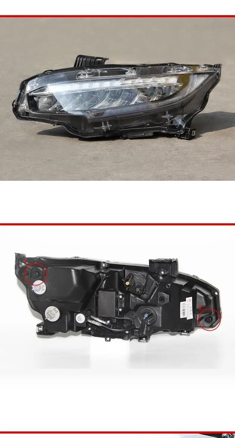 Luces Para авто Drl боковой сигнал поворота Cob дневные ходовые светодиодные фары Задние Автомобильные фары в сборе 16 17 18 19 для Honda Civic