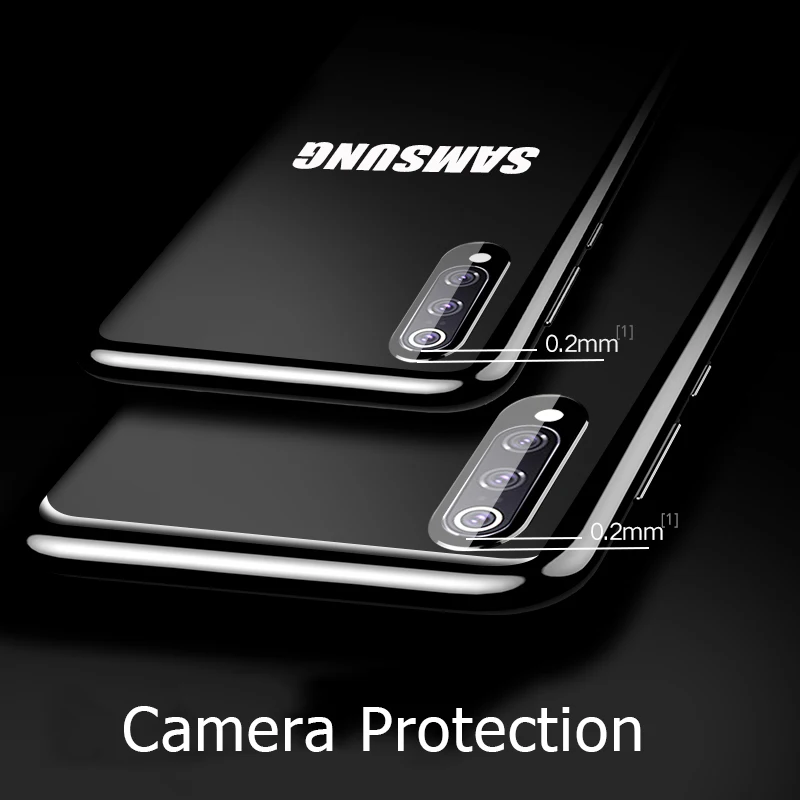 3D лазерный чехол для samsung Galaxy A20e A20 A10 A30 A40 A50 A70 M20 A7 A10S A20S A30S A50S A70s бампер чехол с металлическим эффектом из силикона