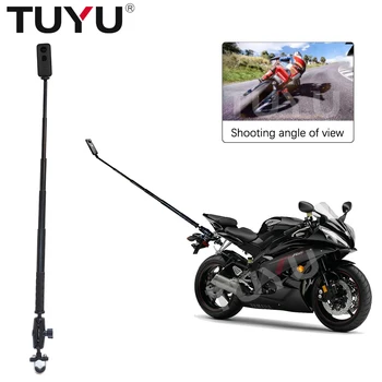 

TUYU Motorcycle Camera Monopod Holder Handlebar Mount Bracket for GoPro DJI & Insta360 One R Invisible Selfie Stick Accessory