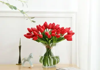 

20 PCS PU Mini Tulip Artificial Flower