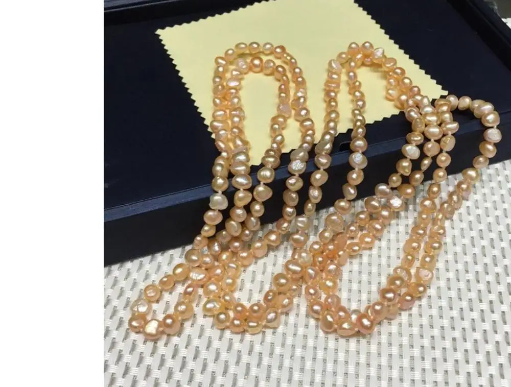 

Ожерелье из натурального пресноводного жемчуга в стиле барокко, 80/125/160/200/30/50/78 дюймов