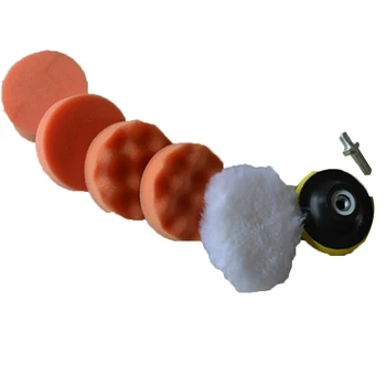 

Buffer Polishing Pad Set Drill Adapter For Car Polish 6pcs Useful Durable