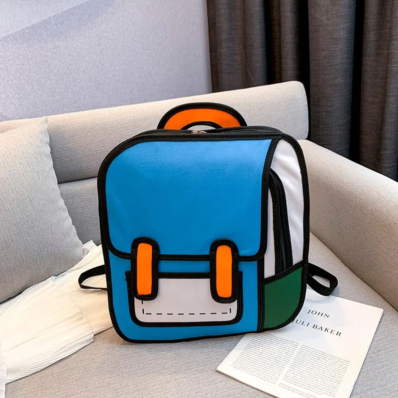 

Juvenile Perrins Miu Miu Celebrity Style School Bag 3D Second Element Korean-style College Style Cartoon Backpack Processing