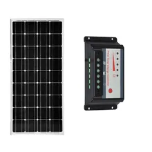 Solar Kit 100w 200w 300w Solar Panel 100w 12v Solar Charge Controller 12v/24v 30A Solar Battery Home Caravan Car Camping Rv LED