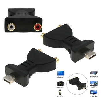 

AV Plug USB 2.0 to 2 RCA Maternal Video Cable Adapter USB 2.0 Male RCA Female converter Adapter for Computer Laptop