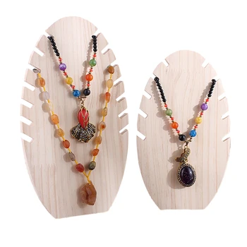 

Wood Earring Necklace Jewelry Display Stand Detachable Small/Large Pendant Bracelet Display Shlef Showcase Jewelry Organizer