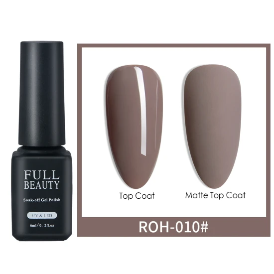 Nail Gel Polish 6ml Yellow Orange Pure Colors Nail Art Lacquer Soak Off UV Gel Varnish Semi Permanent Autumn Manicure TRROH01-18 - Цвет: ROH-10