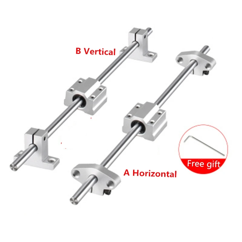 

Linear Rail Shaft Rod with Bearing Guide Support OD 8mm Length 200/300/350/390/400/500mm SCS8UU Bearing Block 3D Printer CNC