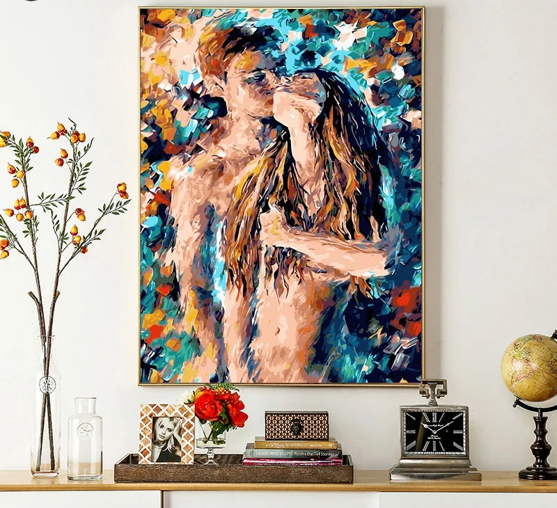 Abstract charming Balala DIY Современная Абстрактная Сексуальная живопись по номерам настенные художественные плакаты картины для декора гостиной без рамы холст - Цвет: Abstract charming