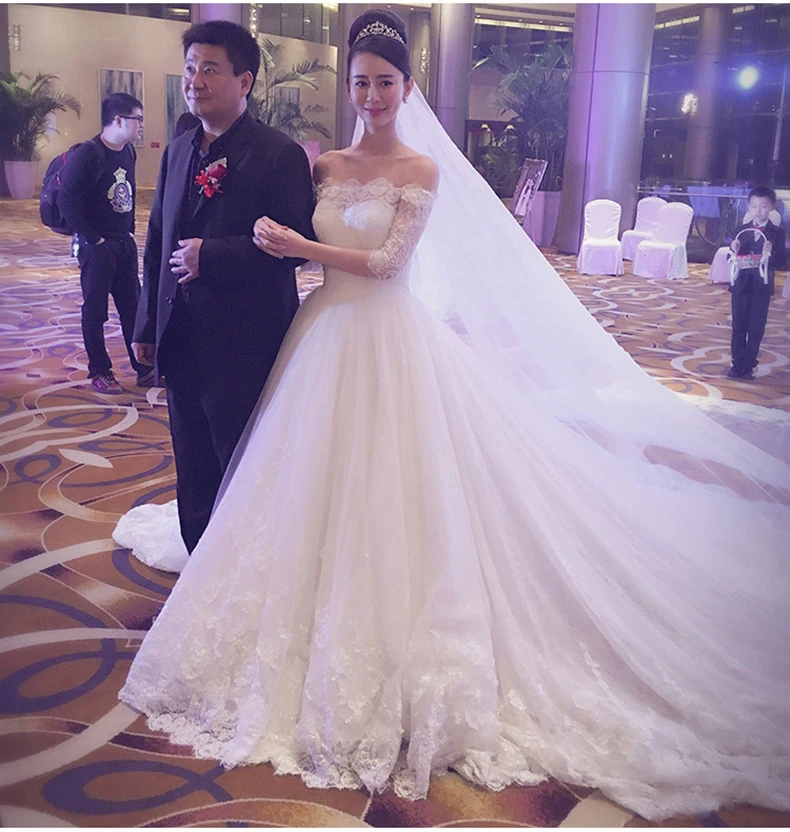 Vestidos De Novia кружевное свадебное платье с коротким рукавом, бальное платье, свадебные платья, Robe De Mariage, свадебные платья