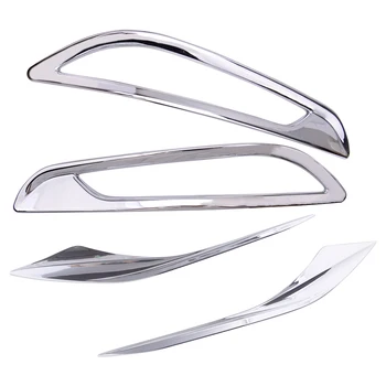 

4pcs Car ABS Chrome Front Rear Fog Light Lamp Cover Trim Fit for Chevrolet Cruze 2017 2018 Accessories