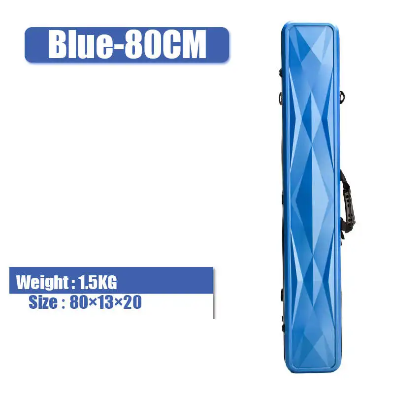 NEW130CM ABS Рыболовная Сумка Многофункциональная рыболовная удочка сумка жесткая оболочка водонепроницаемая рыболовная снасть толстый износостойкий рыболовный рюкзак - Цвет: 80CM-Blue