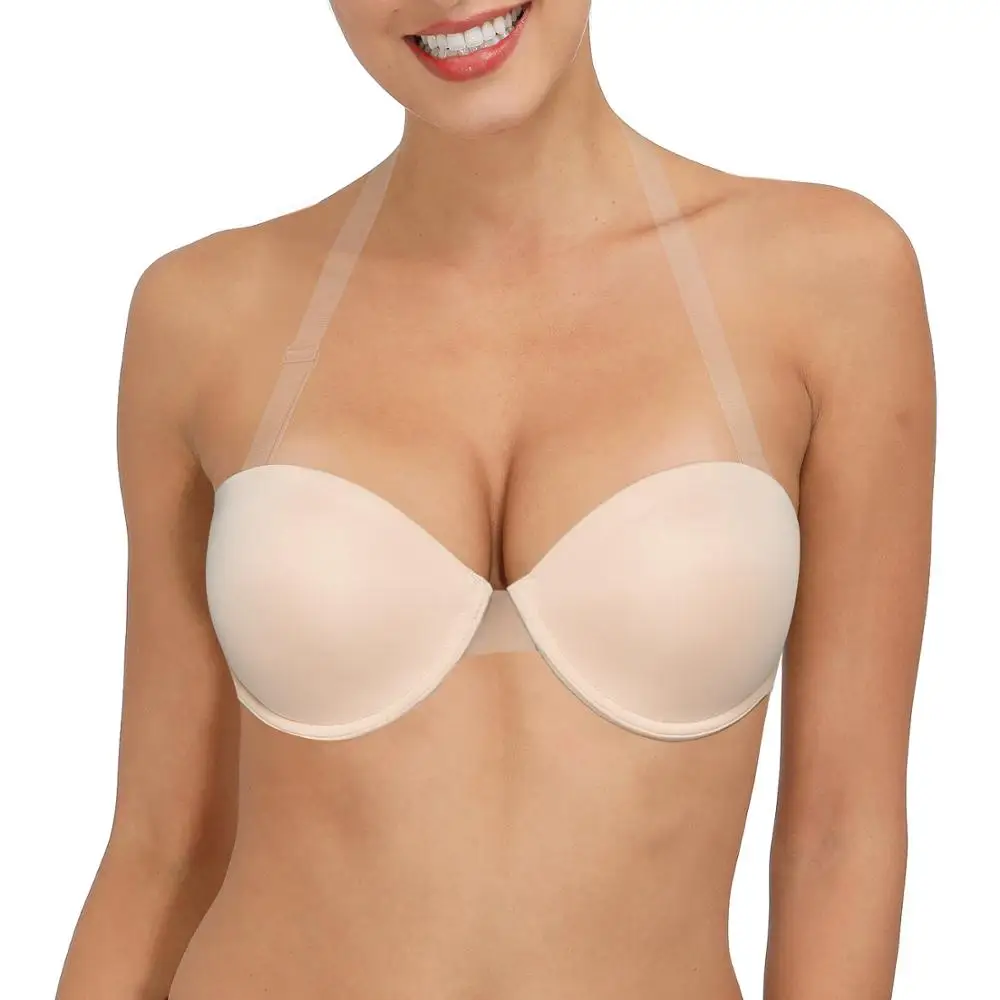 VOGUESECRET Push Up Strapless Invisible Solid Silicone Bras