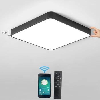 

Ultra-thin 5CM LED ceiling lamp Gold/Black/White lamp surface installation living room bedroom remote home decoration lighting