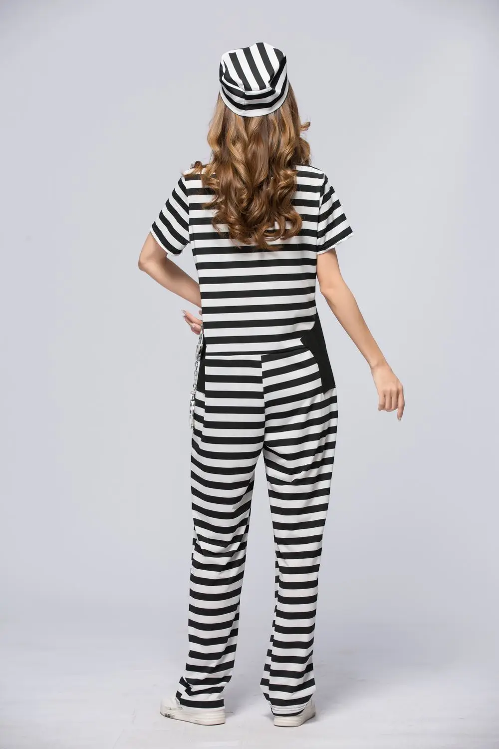 Стиль Onesie полосатая одежда заключенных экспорт японская Униформа Вечерние игры Косплей Одежда