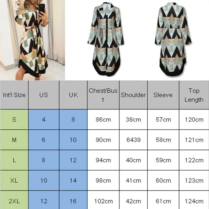 Womens Buttons V Neck Long Sleeve Tunic Shirt Dress Ladies Midi Dresses Bikini Cover Up Beachwear