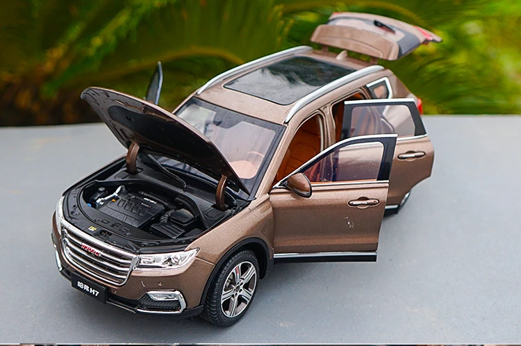 Завод 1:18 дилер издание Great Wall Haval H7 коричневый литой автомобиль модель с небольшим подарком