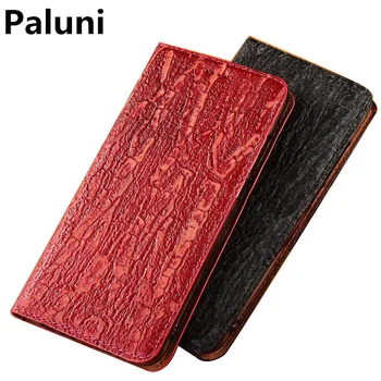 

Business bark pattern genuine leather magnetic phone case card slot for Google Pixel 3a XL/Google Pixel 3a phone holster coque