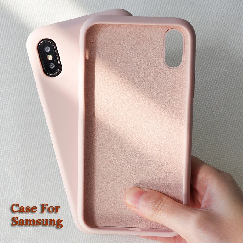 Чехол для samsung Galaxy Note 8 9 S10 S10E S9 S8 плюс S7 кайма Цвет силиконовый чехол A70 A10 A7 2018 A50 A40