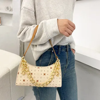 

Vintage Chain Shoulder Bag Designer Women Handbag 2020 Leather Female New Messenger Bag Hand Purse Fashion Women Bags