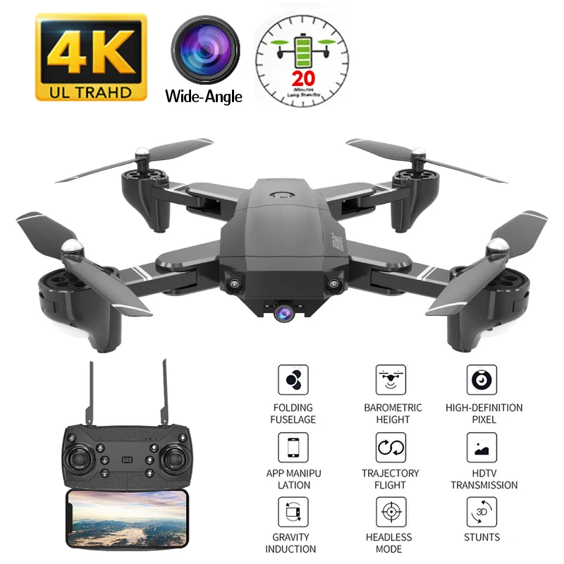 Радиоуправляемый квадрокоптер KaKBeir H13 с широкоугольной HD камерой и Wi Fi Дрон