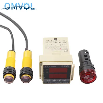 

People Move Count Infrared digital counter with alarm buzzer adjustable photoelectric switch sensor distance 5 meters