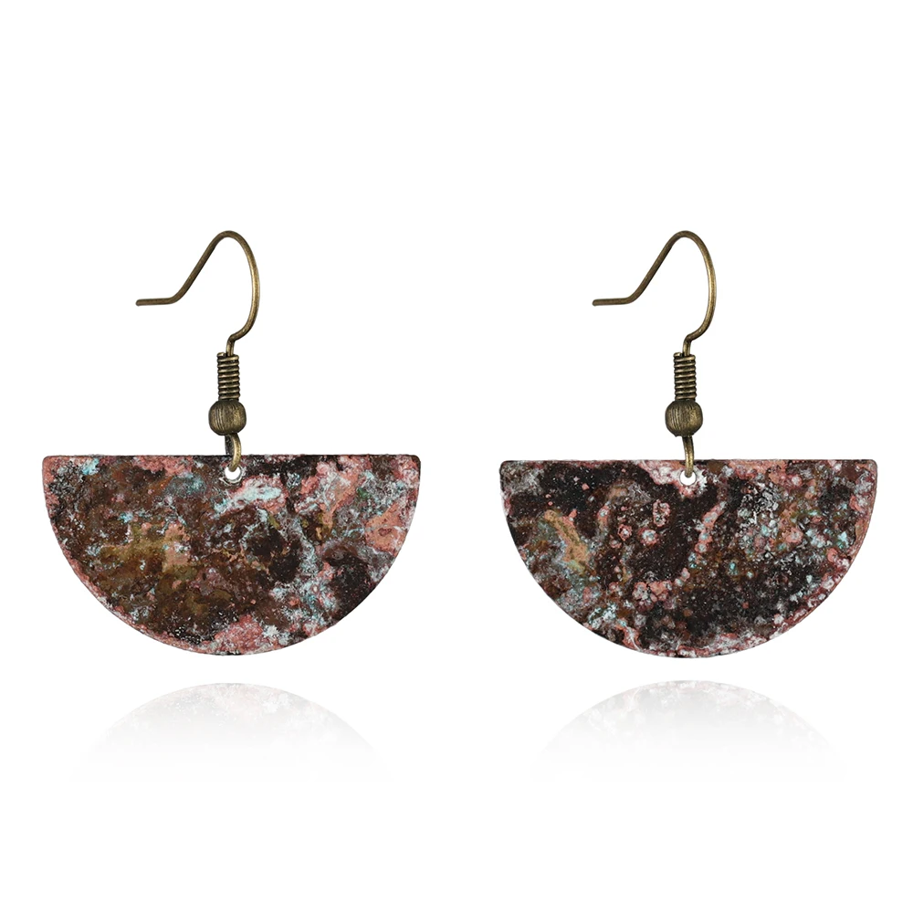 

Exquisite Patina Dangle Pendant Earrings for Women Retro Bronze Long Jewelry Gifts Earrings 2019