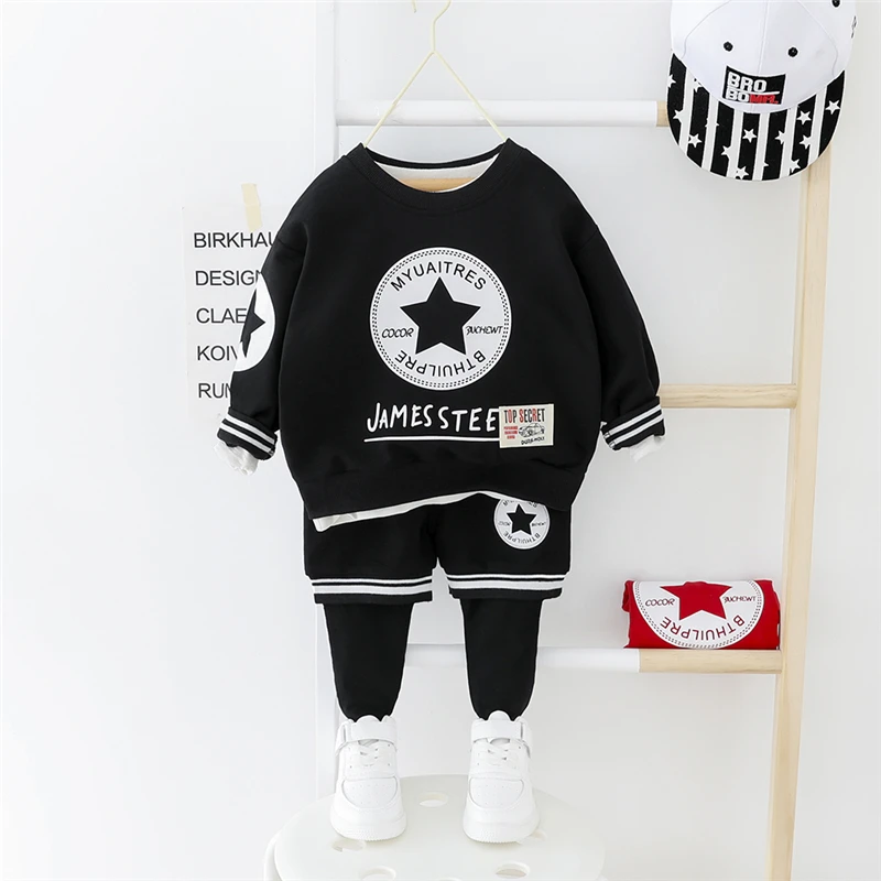 

HYLKIDHUOSE 2020 Toddler Infant Clothing Sets Baby Girls Boys T Shirt Pants Casual Sports Clothes Children Vacation Clothing