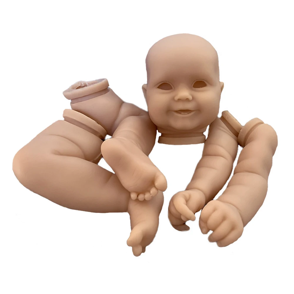 11" Unpainted Reborn Kit Full Body Vinyl Doll Newborn Baby Boy Doll Handwork 