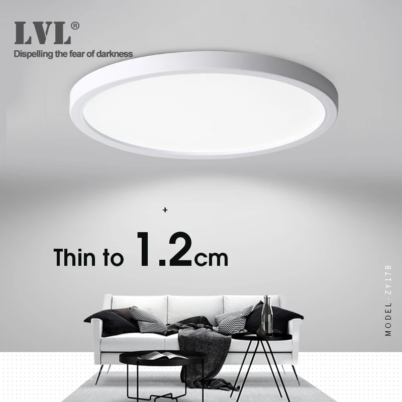 Luz de techo LED de superficie moderna, lámpara de techo AC85 265 V, 6
