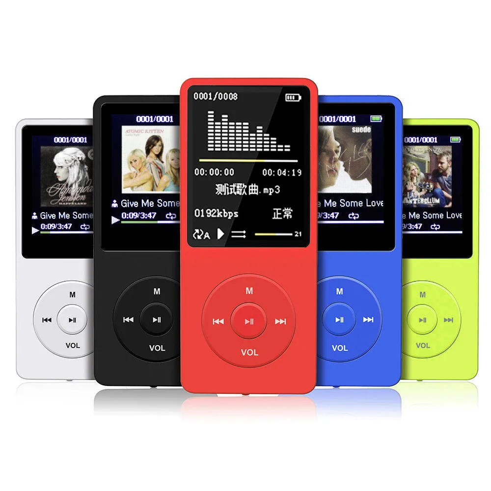 

OMESHIN MP3/MP4 Lossless Sound Music 8GB 70 Hours Playback Player FM Recorder TF Card Games & Movie FM Radio Voice Recorder