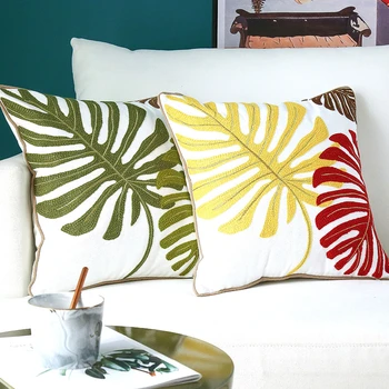 

American Style Countryside Cushion Living Room Handmade Embroidery Pillow Case Sofa Throw Pillow Home Decoration Accessories
