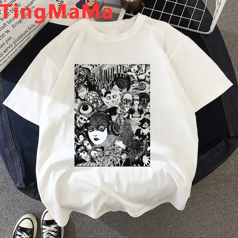 Футболка женская Junji Ito забавная Милая мультяшная манга графическое в японском