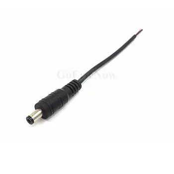 

100pcs 100cm CCTV Camera 5.5x2.1mm/5.5x2.5mm DC Power Cable Male Plug Pigtail Lead (about 1m)