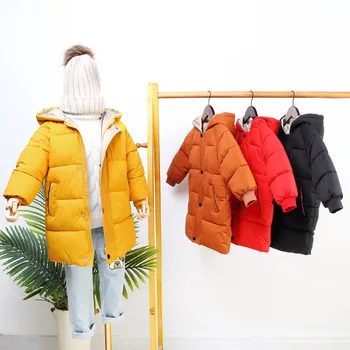 

Boys Jackets Girls Winter Coats Children Jackets Baby Thick Long Coat Kids Warm Outerwear Hooded Coat Snowsuit Overcoat Clothes