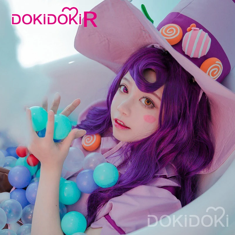 DokiDoki R игра League of Legends Lulu Косплей LULU карамельного цвета костюм ведьмы Женский