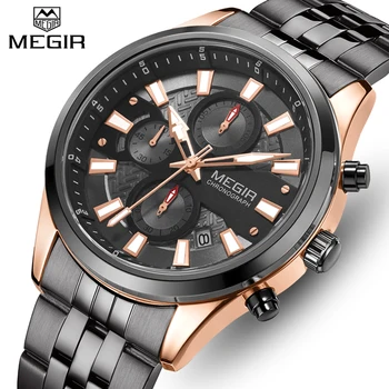 

MEGIR Men Watch Top Brand Luxury Fashion Business Quartz Watches Mens Chronograph Sports Waterproof Wristwatch Relogio Masculino